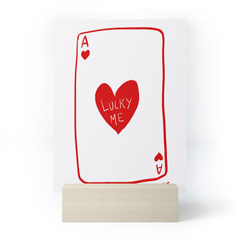 AthenesAtelier Lucky Me Playing Card Mini Art Print