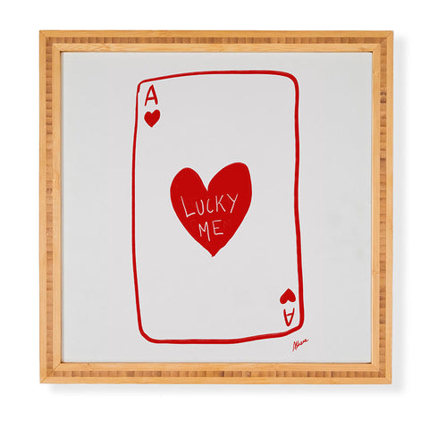 AthenesAtelier Lucky Me Playing Card Framed Wall Art