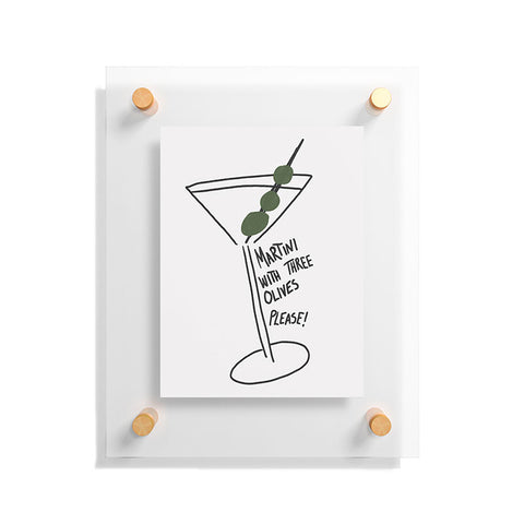 AthenesAtelier Martini Three Olives Floating Acrylic Print