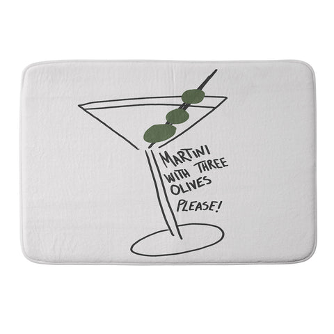 AthenesAtelier Martini Three Olives Memory Foam Bath Mat
