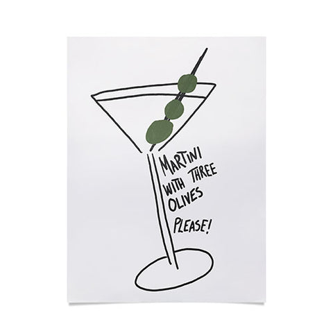 AthenesAtelier Martini Three Olives Poster
