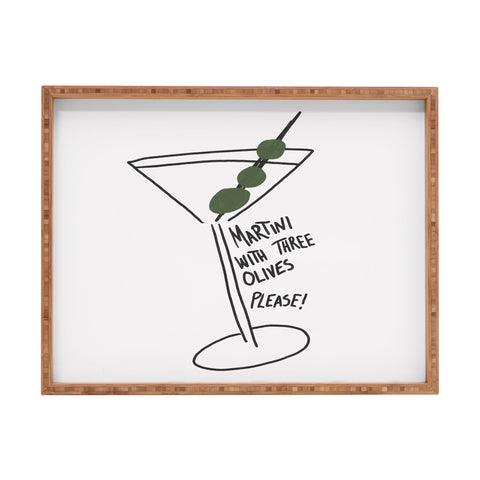 AthenesAtelier Martini Three Olives Rectangular Tray