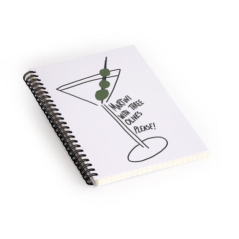 AthenesAtelier Martini Three Olives Spiral Notebook
