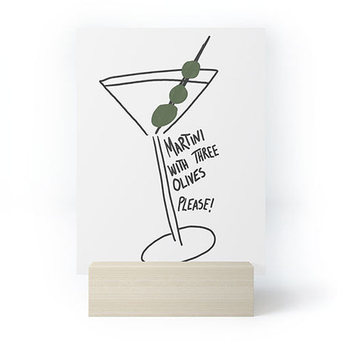 AthenesAtelier Martini Three Olives Mini Art Print