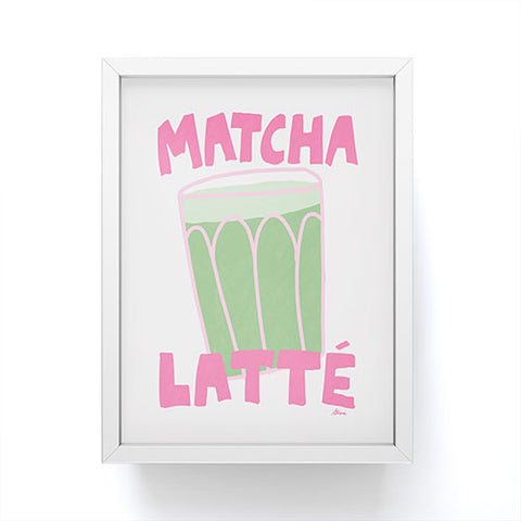 AthenesAtelier Matcha Latte Framed Mini Art Print