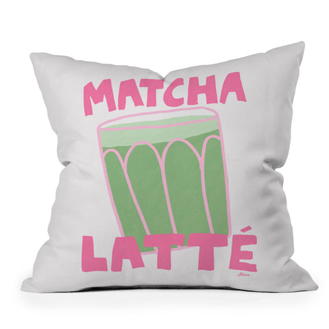AthenesAtelier Matcha Latte Throw Pillow