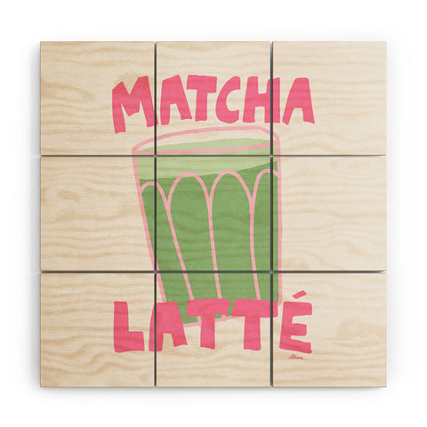 AthenesAtelier Matcha Latte Wood Wall Mural