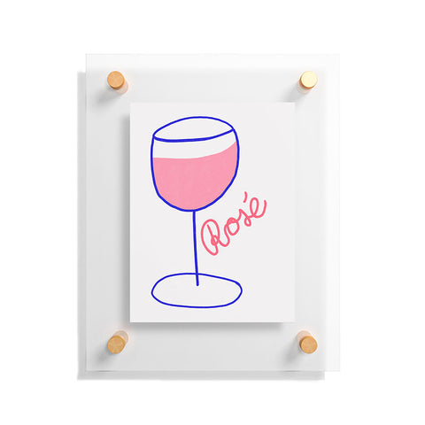 AthenesAtelier Rose Wine Floating Acrylic Print