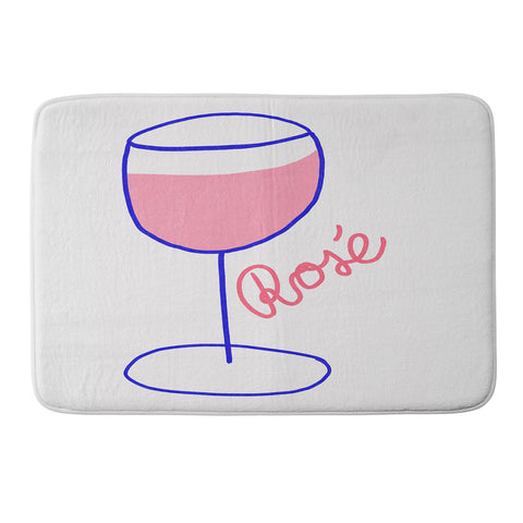 AthenesAtelier Rose Wine Memory Foam Bath Mat