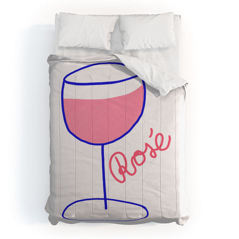 AthenesAtelier Rose Wine Comforter
