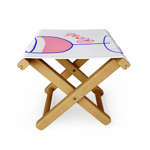 AthenesAtelier Rose Wine Folding Stool
