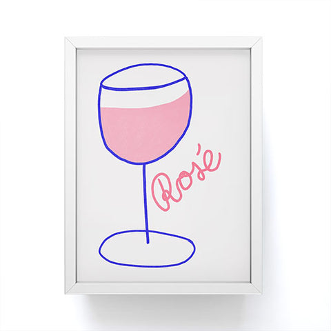 AthenesAtelier Rose Wine Framed Mini Art Print