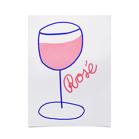 AthenesAtelier Rose Wine Poster