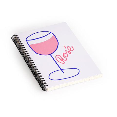 AthenesAtelier Rose Wine Spiral Notebook