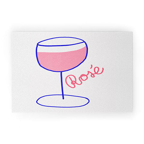 AthenesAtelier Rose Wine Welcome Mat