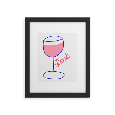 AthenesAtelier Rose Wine Framed Art Print