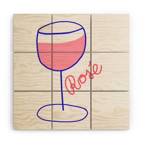 AthenesAtelier Rose Wine Wood Wall Mural