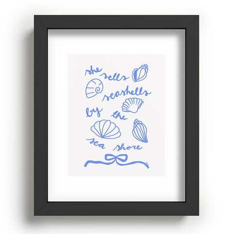 AthenesAtelier She Sells Sea Shells Coastal Recessed Framing Rectangle