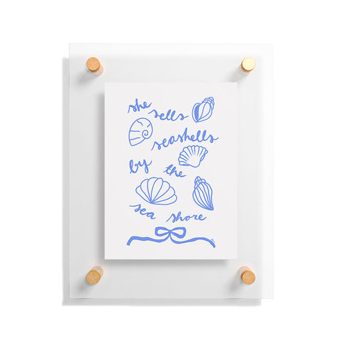 AthenesAtelier She Sells Sea Shells Coastal Floating Acrylic Print