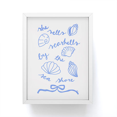 AthenesAtelier She Sells Sea Shells Coastal Framed Mini Art Print