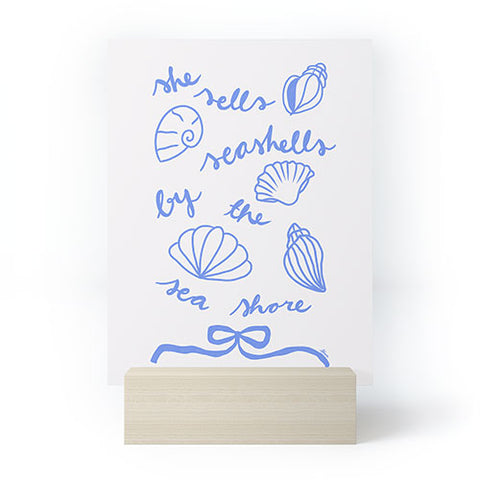 AthenesAtelier She Sells Sea Shells Coastal Mini Art Print