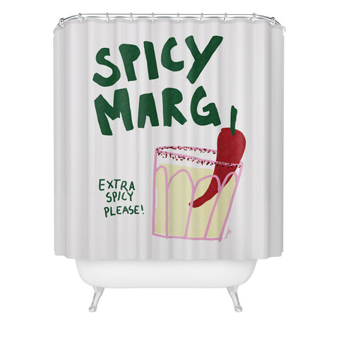AthenesAtelier Spicy Margarita Cocktail Shower Curtain