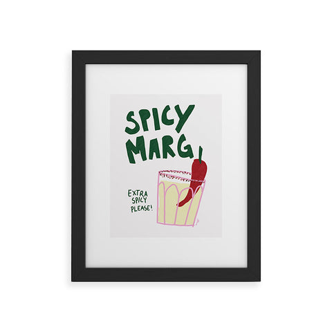 AthenesAtelier Spicy Margarita Cocktail Framed Art Print