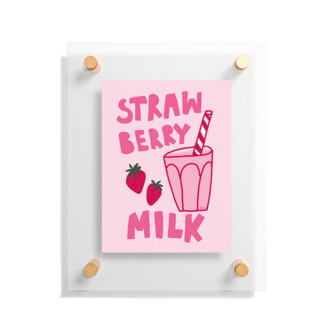 AthenesAtelier Strawberry Milk I Floating Acrylic Print