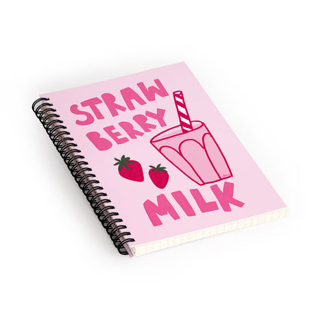 AthenesAtelier Strawberry Milk I Spiral Notebook