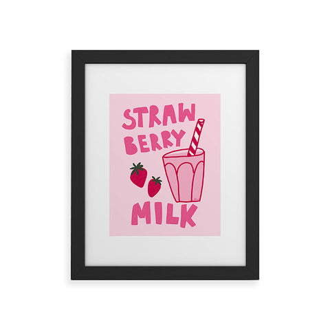 AthenesAtelier Strawberry Milk I Framed Art Print