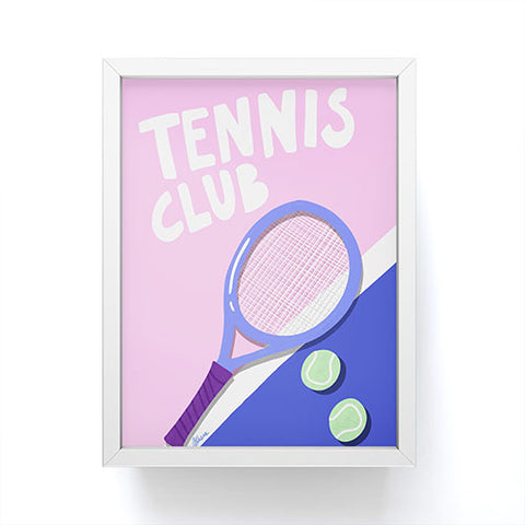 AthenesAtelier Tennis Club Framed Mini Art Print
