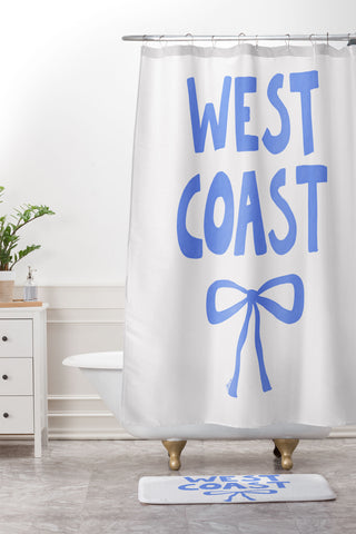AthenesAtelier West Coast I Shower Curtain And Mat