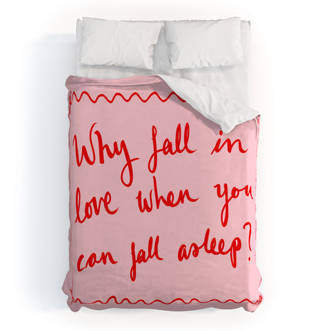 AthenesAtelier Why Fall in Love Duvet Cover