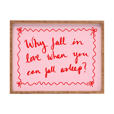 AthenesAtelier Why Fall in Love Rectangular Tray