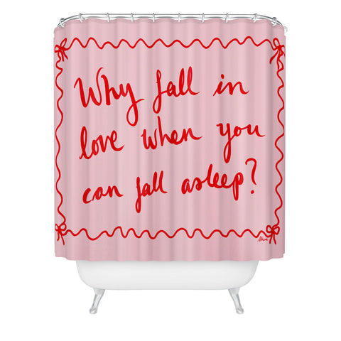 AthenesAtelier Why Fall in Love Shower Curtain
