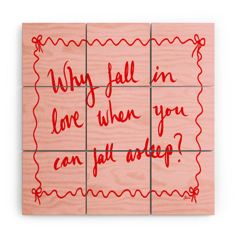 AthenesAtelier Why Fall in Love Wood Wall Mural