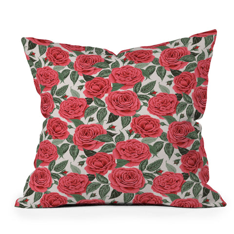 Avenie A Realm Of Red Roses Outdoor Throw Pillow