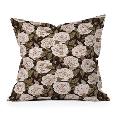 Avenie A Realm Of Roses Dark Academia Outdoor Throw Pillow