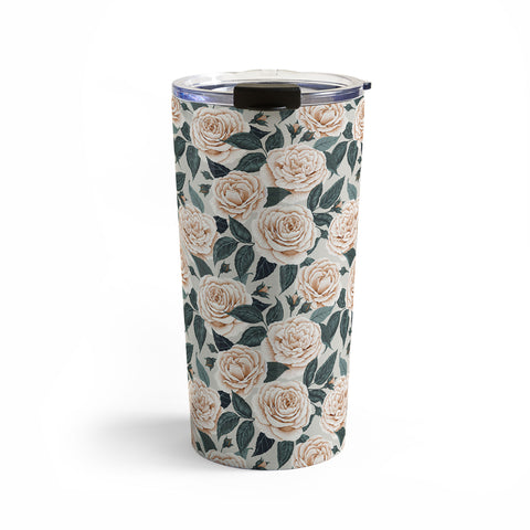 Avenie A Realm of Roses White Travel Mug