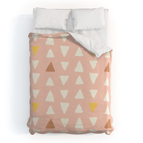 Avenie Abstract Arrows Pink Duvet Cover