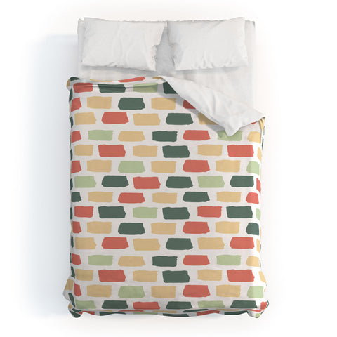 Avenie Abstract Brick Pattern Duvet Cover