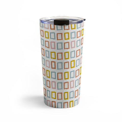Avenie Abstract Rectangles Travel Mug