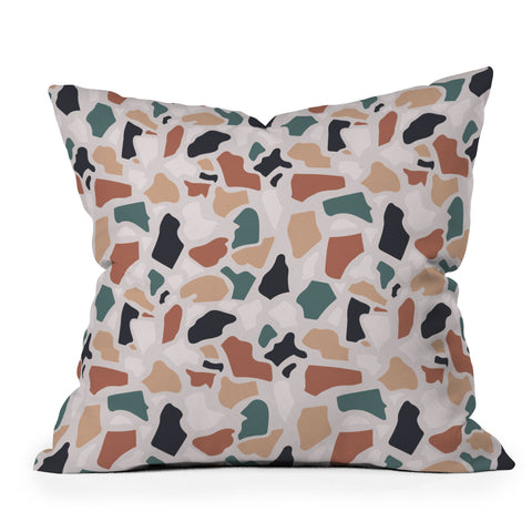 Avenie Abstract Terrazzo Classic Outdoor Throw Pillow