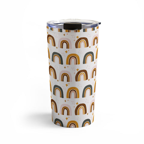 Avenie After the Rain Rainbow Pattern Travel Mug