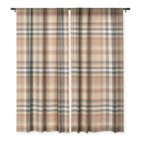 Avenie Autumn Plaid Sheer Non Repeat