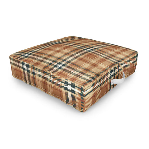 Avenie Autumn Plaid Outdoor Floor Cushion