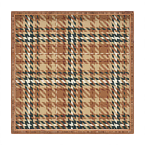 Avenie Autumn Plaid Square Tray