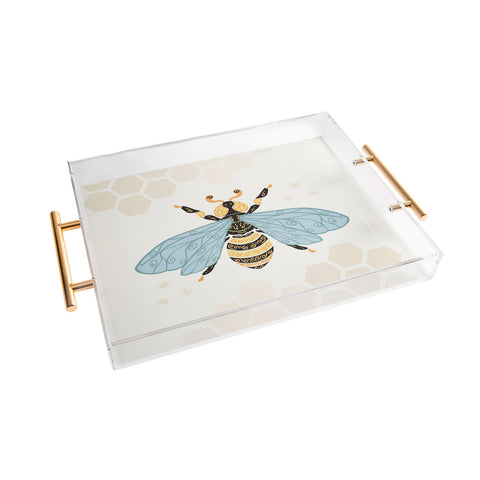 Avenie Bee and Honey Comb Acrylic Tray