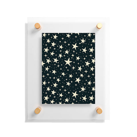 Avenie Black And White Stars Floating Acrylic Print