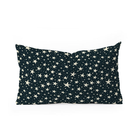Avenie Black And White Stars Oblong Throw Pillow